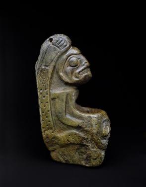 Seated human figure bowl