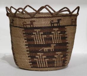 t'qayas (twined basket with overlay design)
