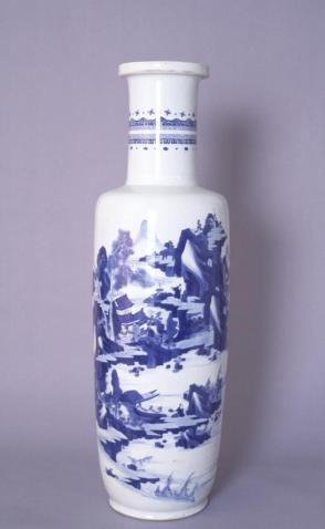 Blue and white vase