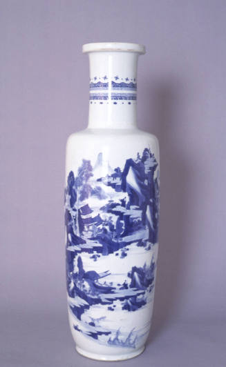 Blue and white vase