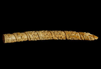 Carved Ivory Tusk Depicting the Slave Trade