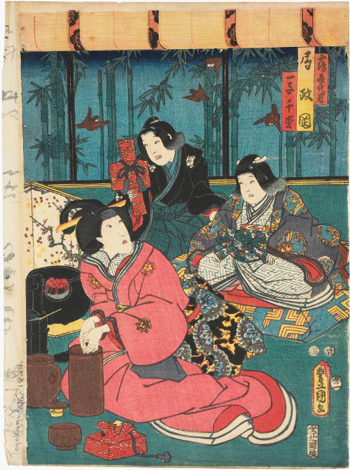 Three actors in an interior