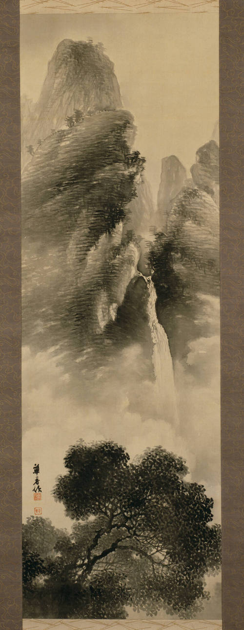 Waterfall Deep in the Mountains