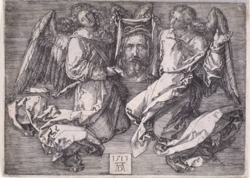 Sudarium Displayed by Two Angels