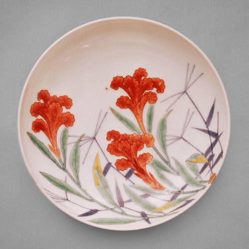 Dish, cockscomb decoration