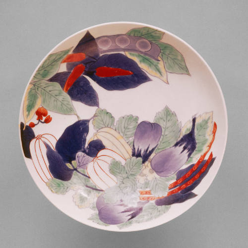 Dish with design of vegetables