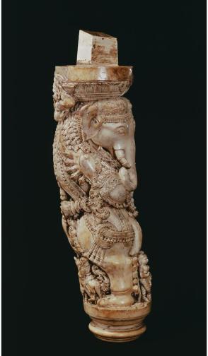 Throne leg with a mythical elephant-headed lion (Gajasimha Vyala)