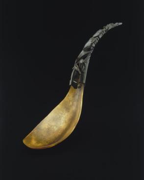 Horn spoon, two piece