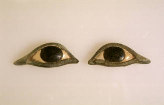 Pair of eyes from an inlaid statue or coffin