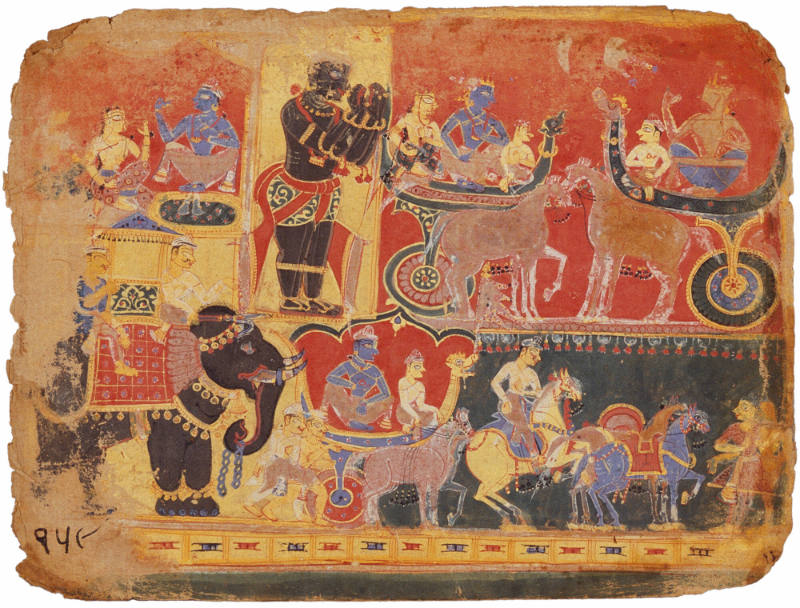 Illustration for Bhagavata Purana the Rukmini-Haran