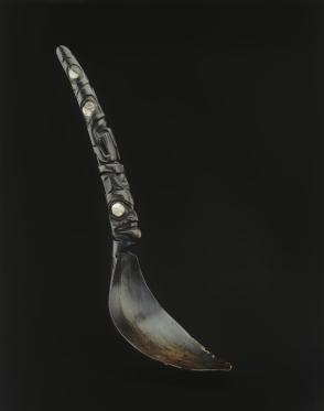 Horn spoon, two piece