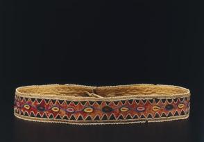 Beaded buckskin belt
