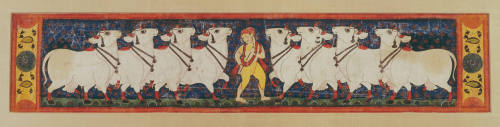 Cowherd Flanked by Cows