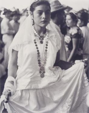 A bride dances. This dance is called the Zandunga, from Amero Picture Book