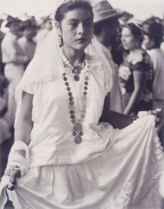 A bride dances. This dance is called the Zandunga, from Amero Picture Book