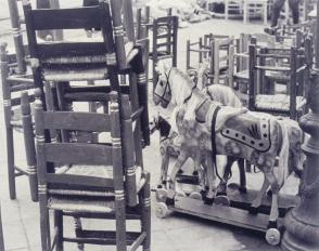 Children’s Toys. Made of cardboard these horses are as beautiful as Chirico’s, from Amero Picture Book