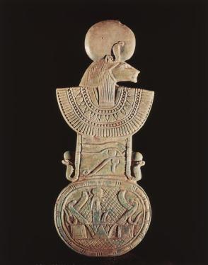 Head of Bastet from a menat (beaded necklace with counterpoise)