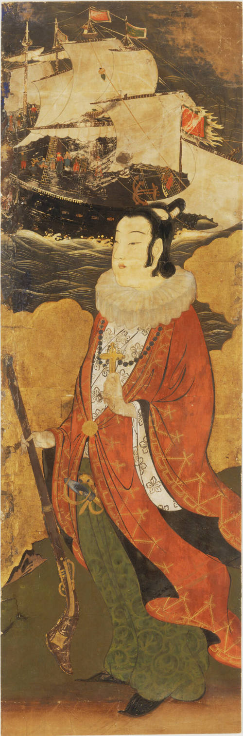Fragment of Namban Screen with representation of Amakusa Shiro (1620-1638)