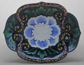 Dish with floral design