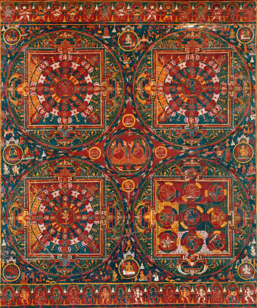 Thangka with Four Mandalas of the Vajravali Cycle