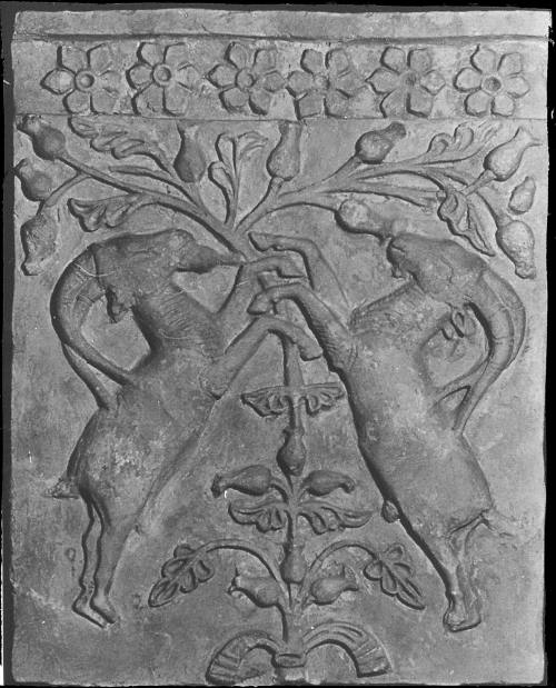 Relief Plaque: Two Ibexes Flanking Tree of Life