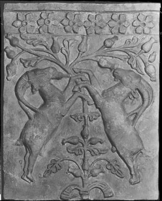 Relief Plaque: Two Ibexes Flanking Tree of Life