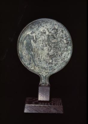 Mirror with scene of the Judgment of Paris