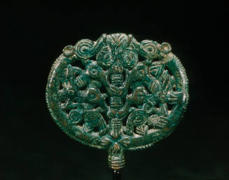 Votive pin; open work animal design