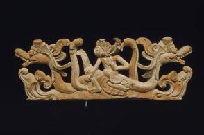 Open relief; figure riding dragons