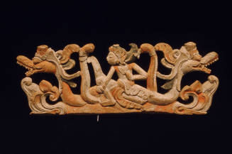 Open relief; figure riding dragons