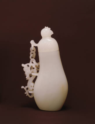 Vase with bird cover