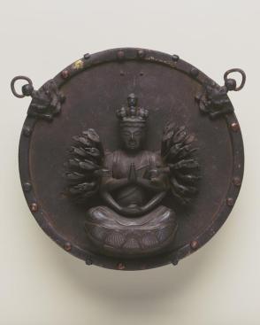 Votive plaque (kakebotoke): Thousand-Armed, Eleven-Headed Kannon