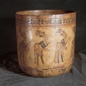 Painted Mayan vessel