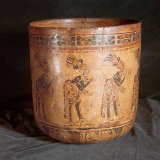 Painted Mayan vessel