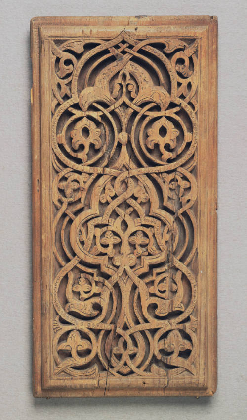 Carved panel:  foliate arabesques