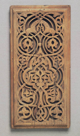 Carved panel:  foliate arabesques