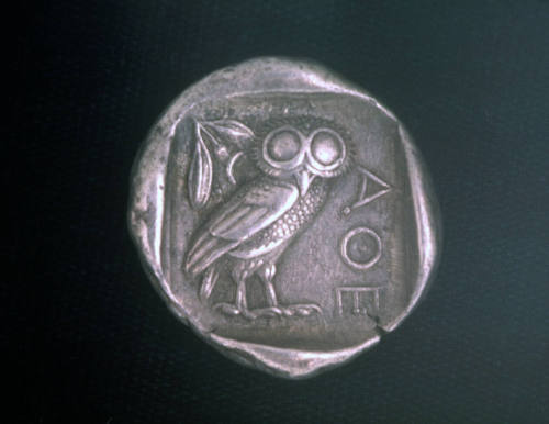 Attic tetradrachm with head of Athena (obv.) and owl (rev.)