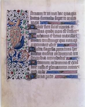 French manuscript:  Leaf from a Book of Hours