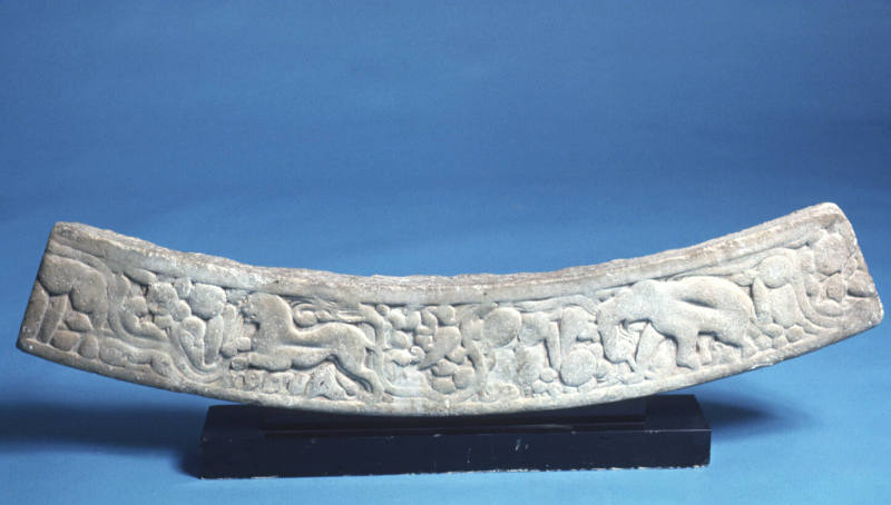 Relief with decoration of animals and plants