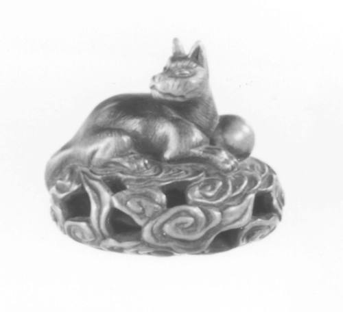 Fox reclining on clouds