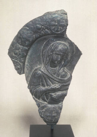 Relief fragment:  Virgin Mary With A Gesture Of Prayer