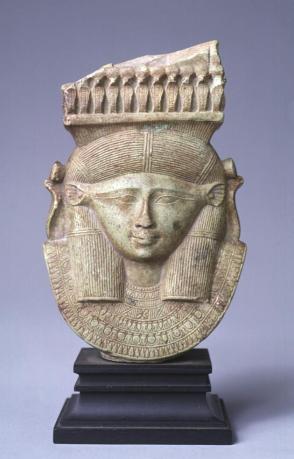 Head of Hathor from the handle of a votive sistrum