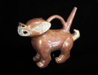 Stirrup-spout "whistling" vessel in the form of a puma