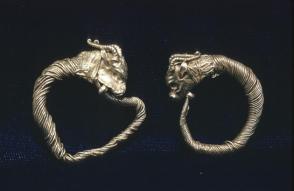 Ibex Head Earrings