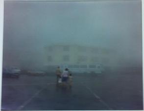 In the Parking Lot at the Ropeway Station, Mt. Aso, Japan