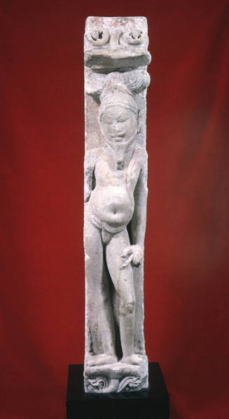 Standing ascetic; subsequent Mughal lintel