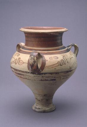 Amphora, (three handled vessel)