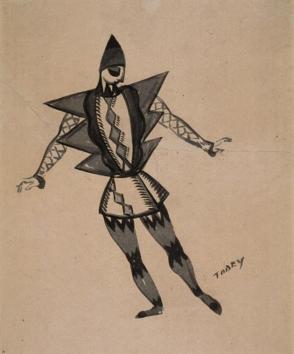 Costume Design Sketch: Male Harlequin