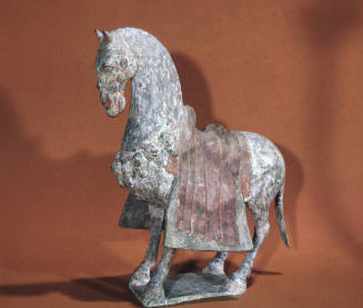 Horse with saddle
