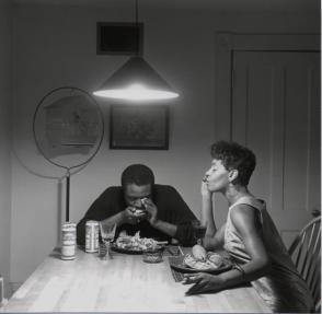 Untitled (Playing harmonica) from the "Kitchen Table" series